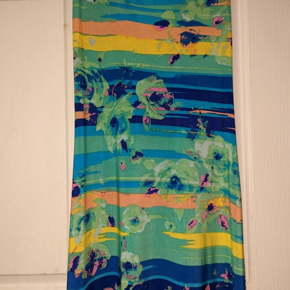 Pretty Young Thing Maxi Summer Dress Blue Sunset Floral Size S - EUC! - Picture 7 of 13
